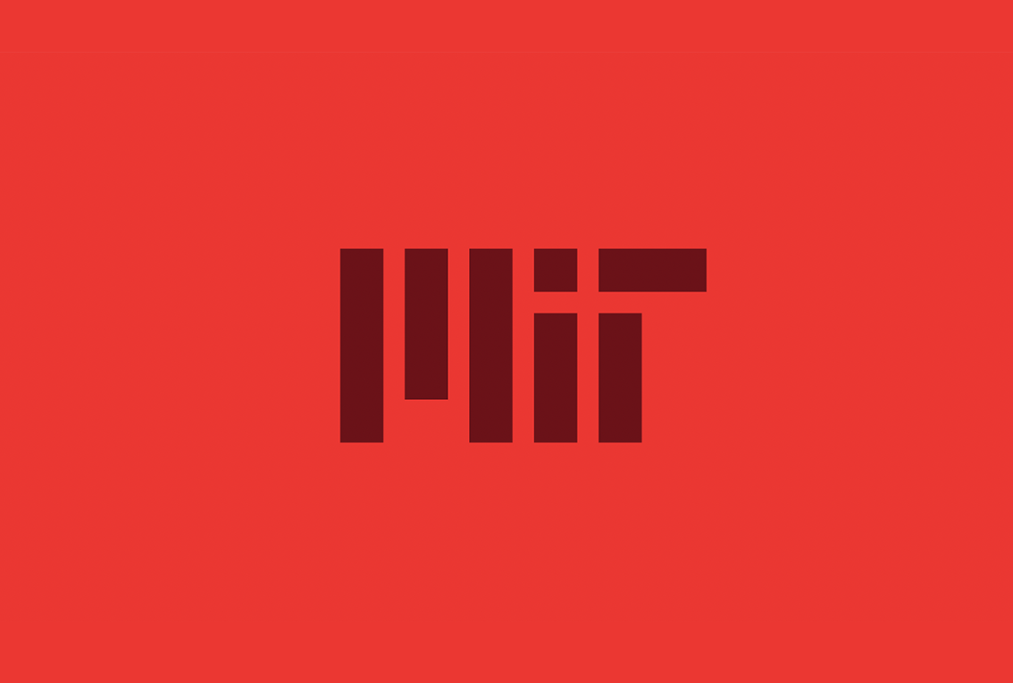 MIT red logo on a bright red background.