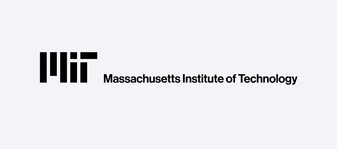 The one-line logo lock-up. The MIT logo is next to Massachusetts Institute of Technology.