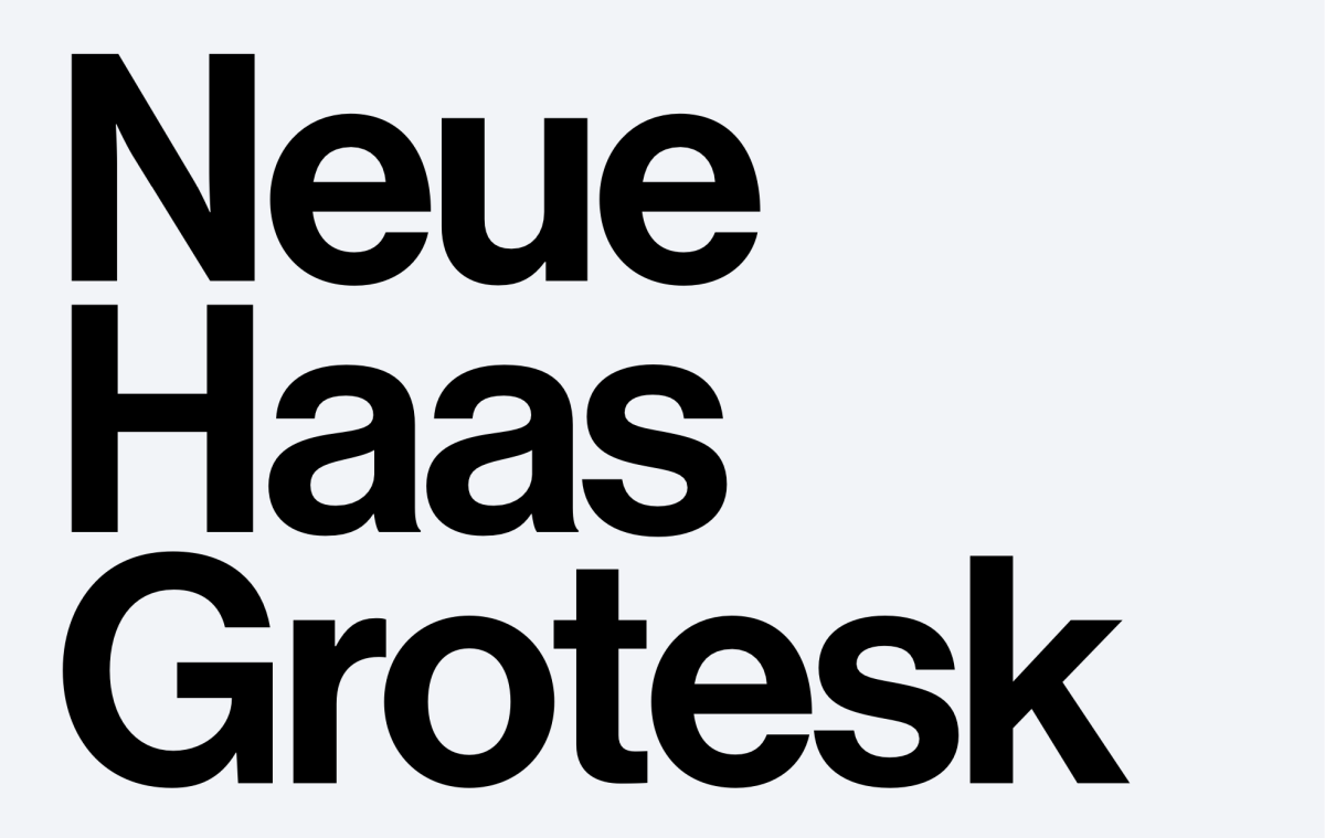 The Neue Haas Grotesk typeface.