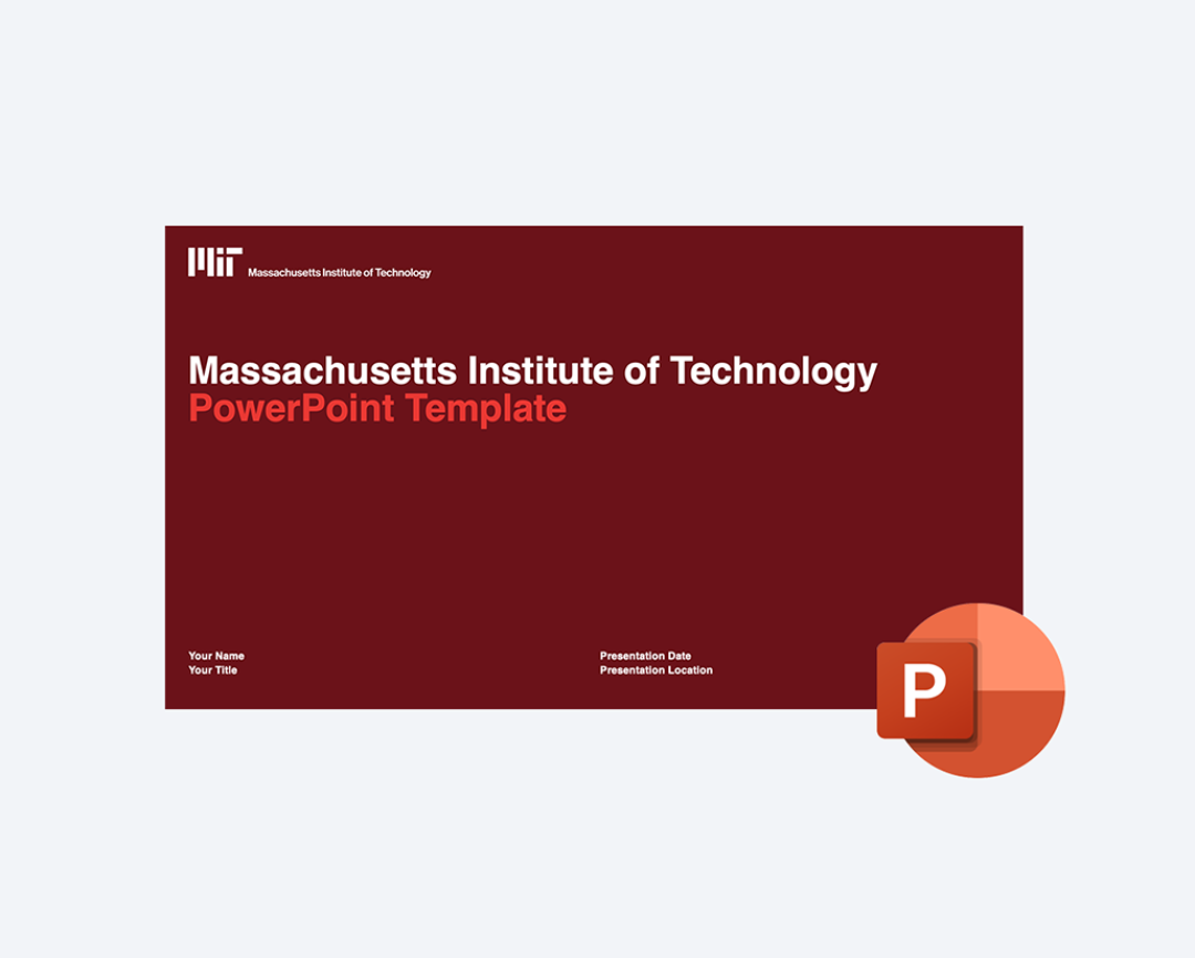 Title page of the MIT PowerPoint template.
