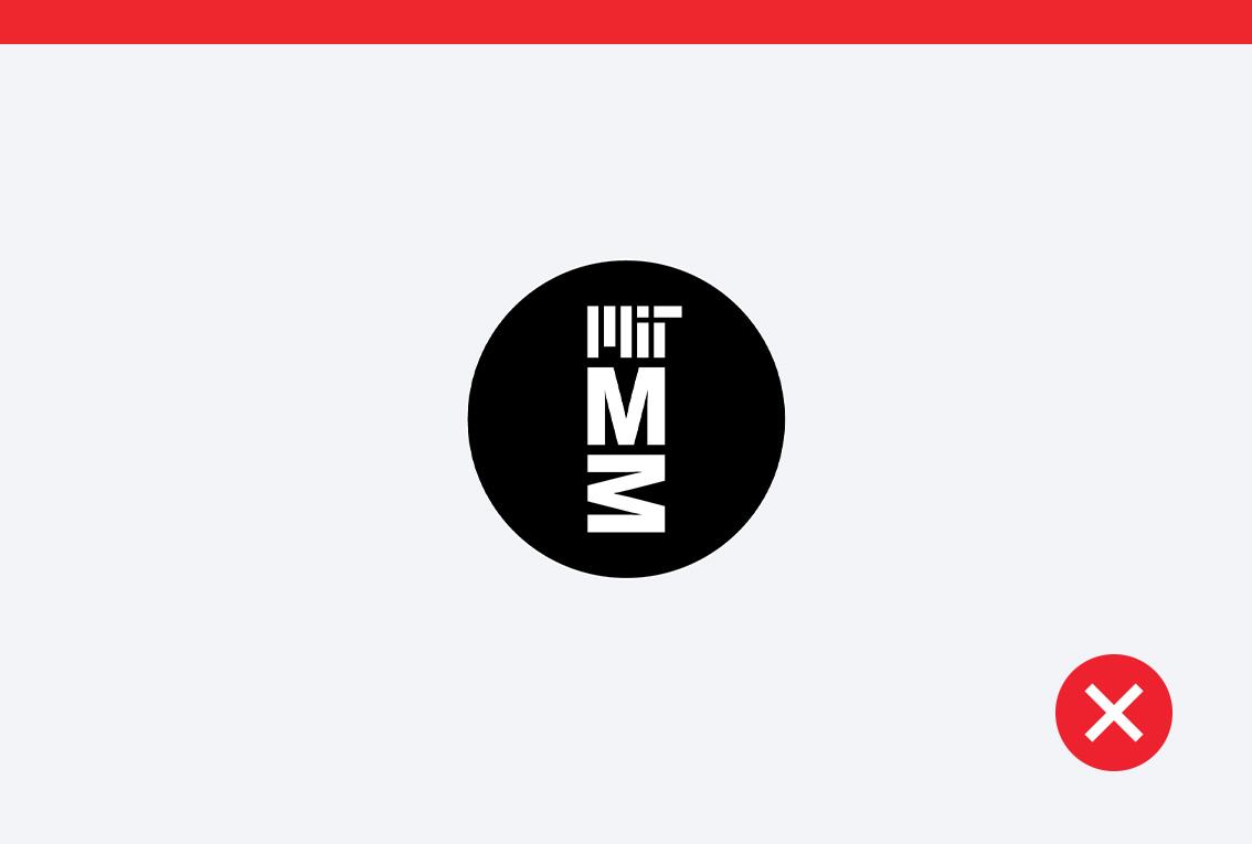Don't example showing the MIT logo placed above the MIT Museum's logo on a social media icon.