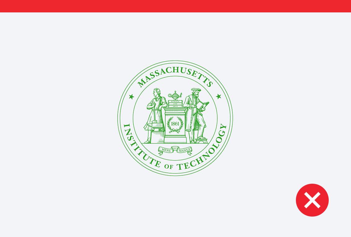 Don't example that shows the MIT seal in green.