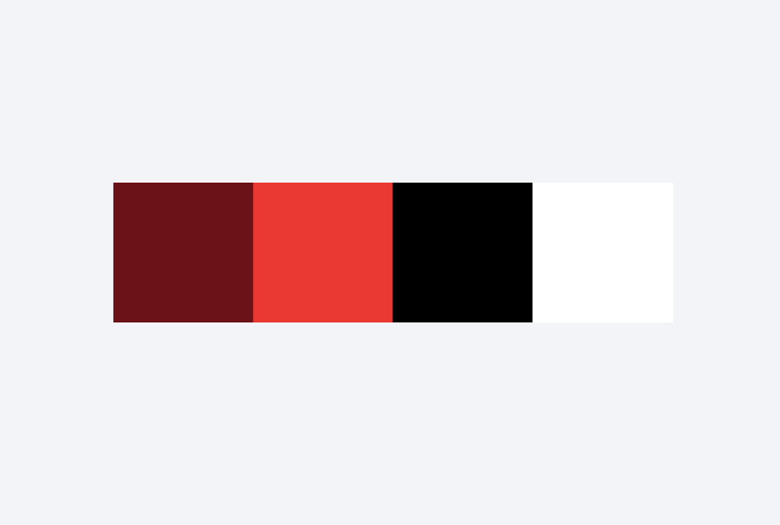 Color palette showing MIT red, bright red, black, and white.