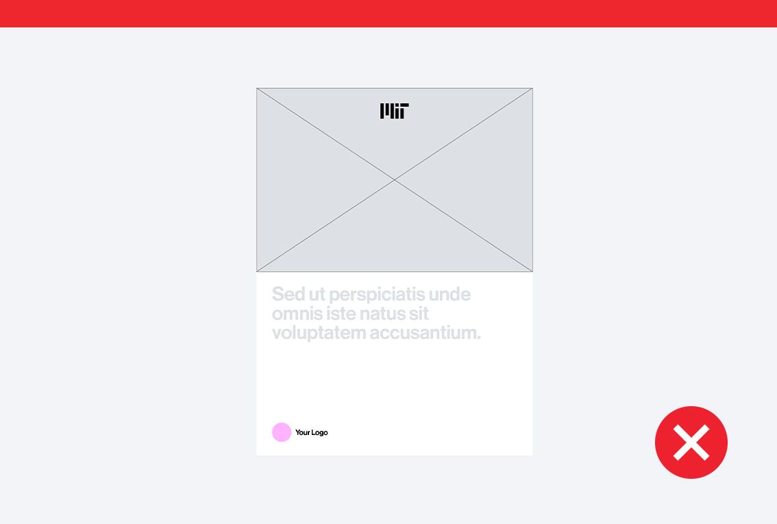 Don't example that shows a department's logo with no compositional relationship to the MIT logo.