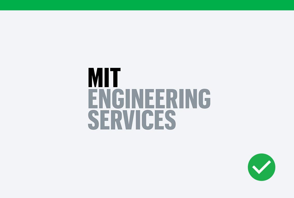 Do example showing the MIT in plain text next to a department name.