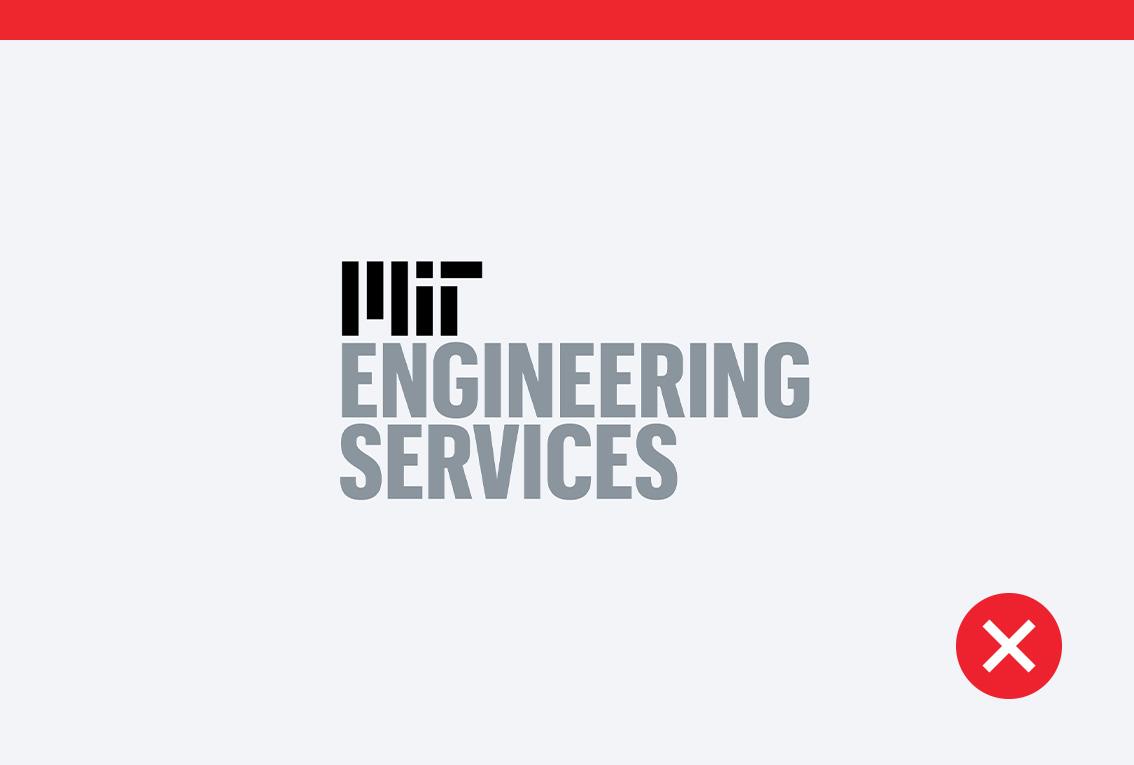 Don't example showing an MIT logo combined with a department name.