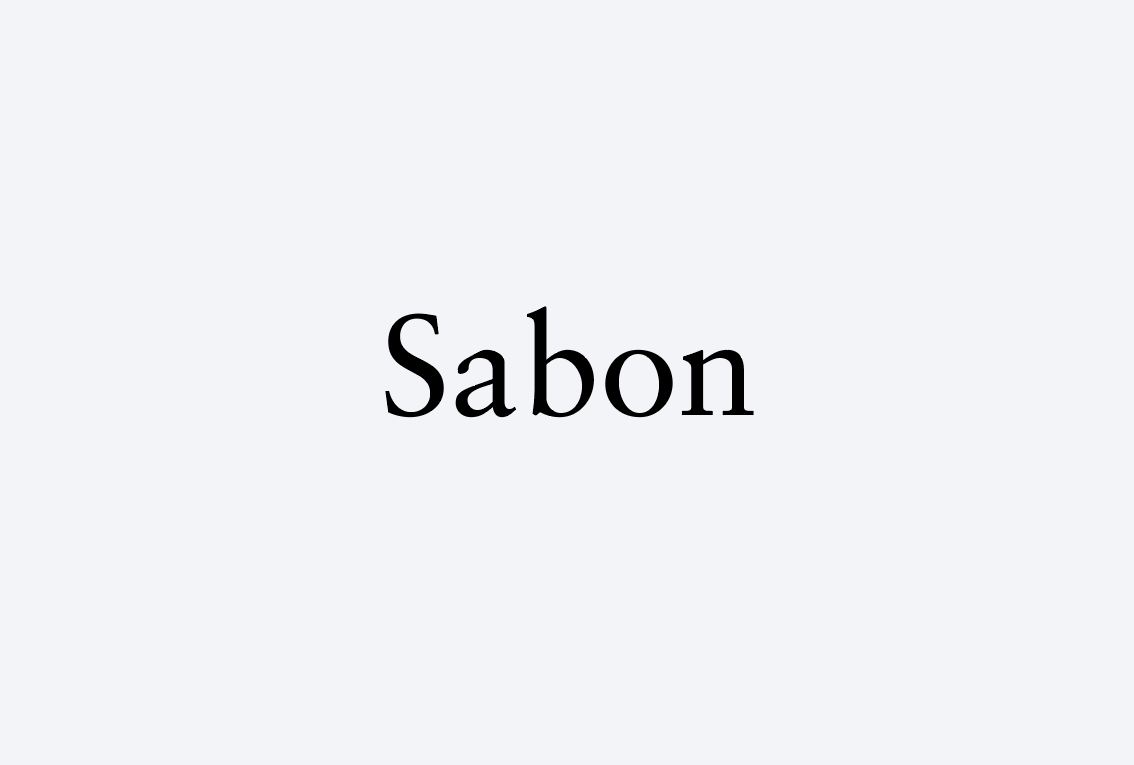 Text typeface: Sabon