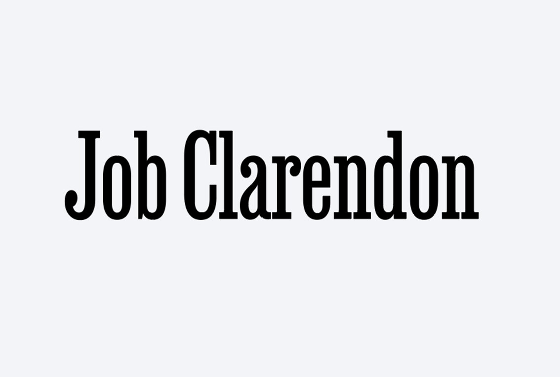 Headline typeface: Job Clarendon
