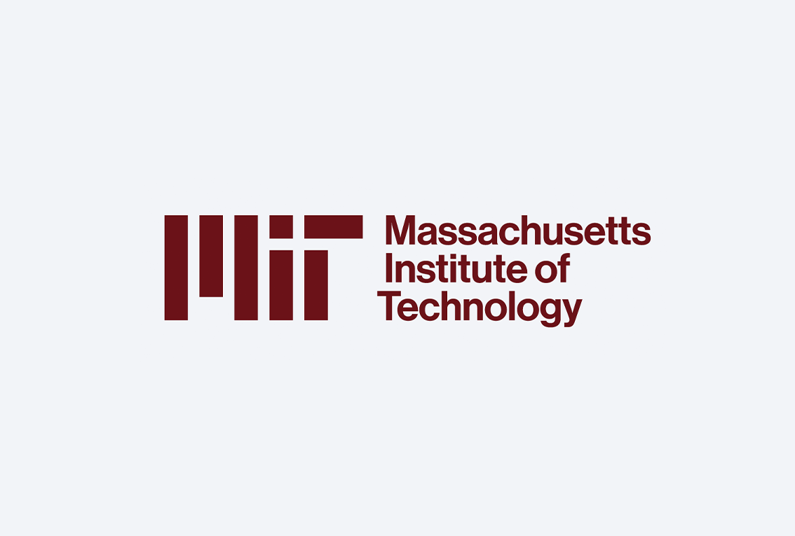 The three-line logo lock-up. The MIT red logo is next to Massachusetts Institute of Technology on a light gray background.
