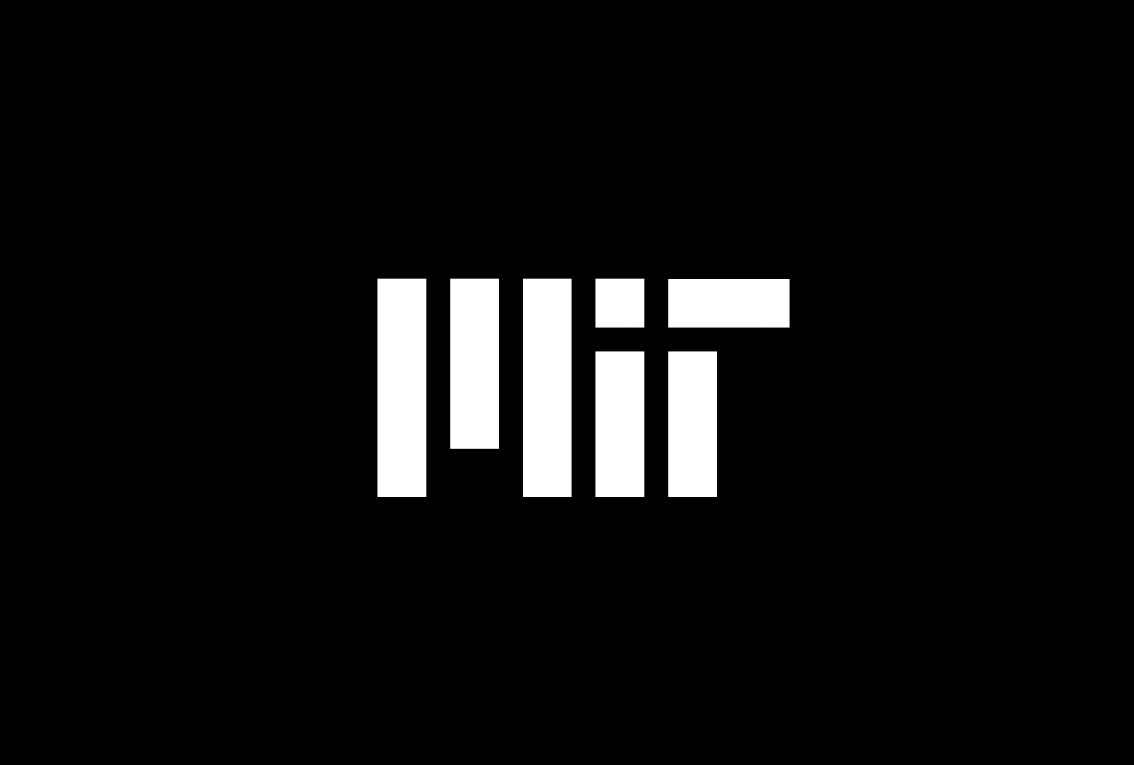 MIT logo white on black background