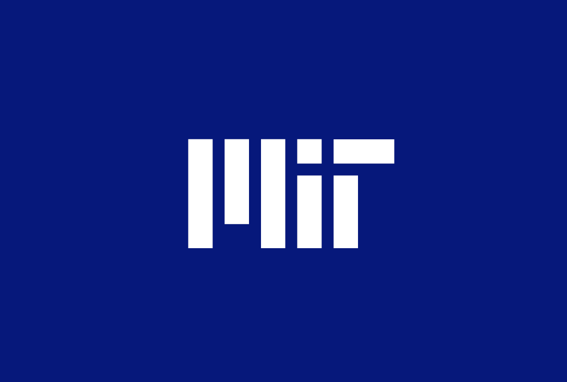 MIT logo white on dark blue background