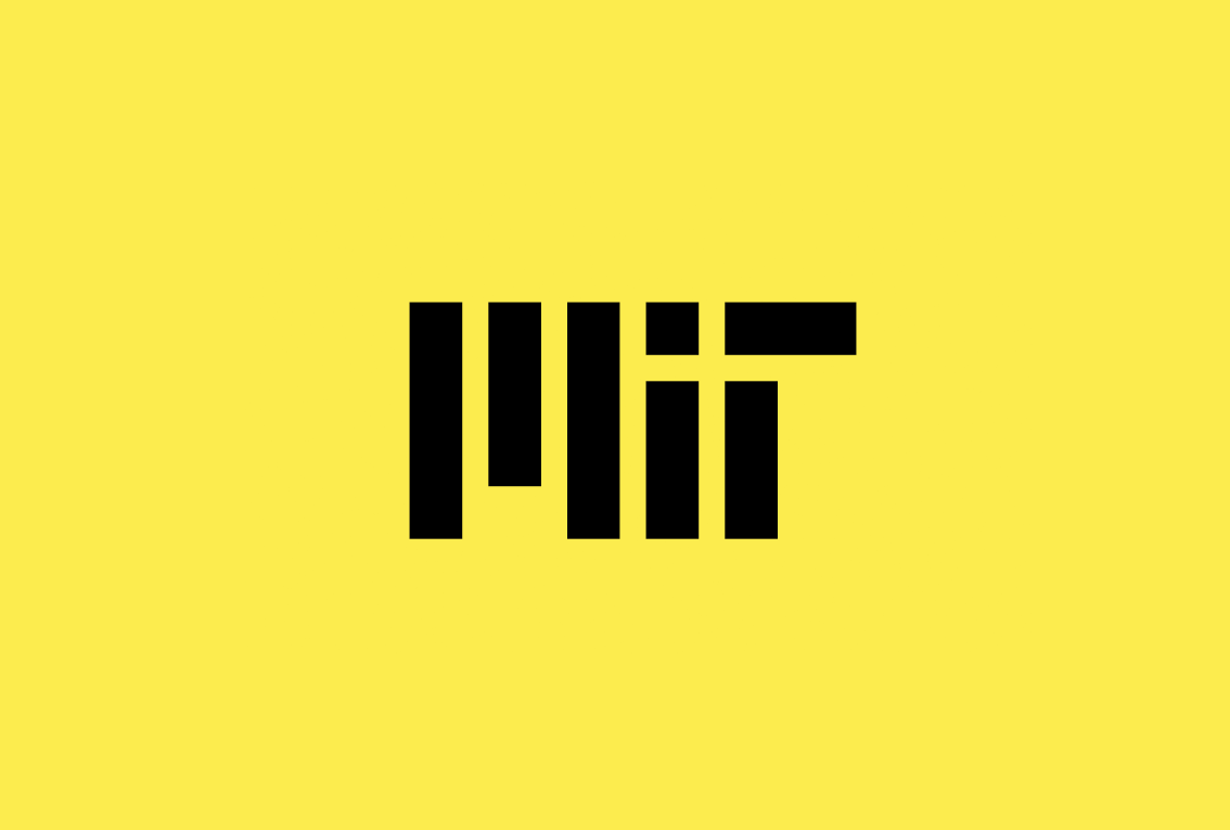 MIT logo black on yellow background