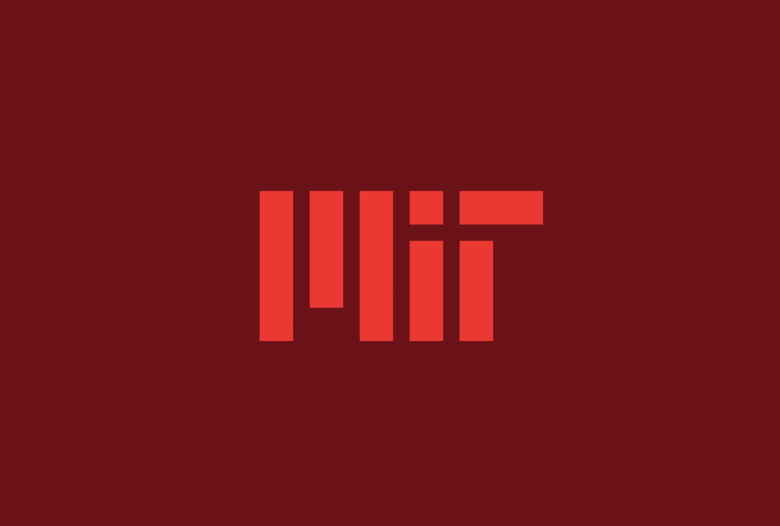 MIT logo bright red on MIT red background
