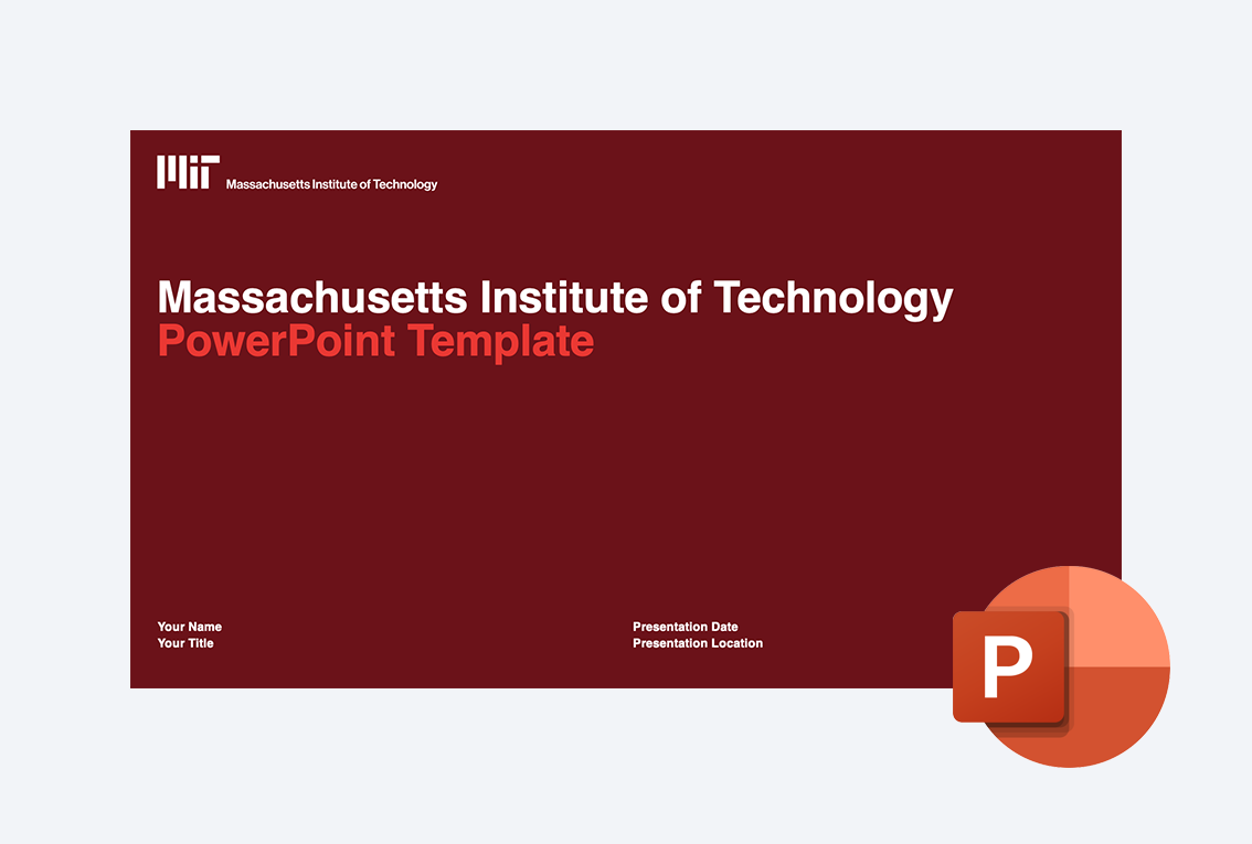 Cover slide of the MIT PowerPoint template.