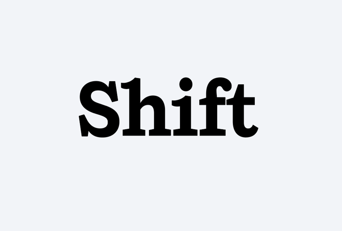 Headline typeface: Shift