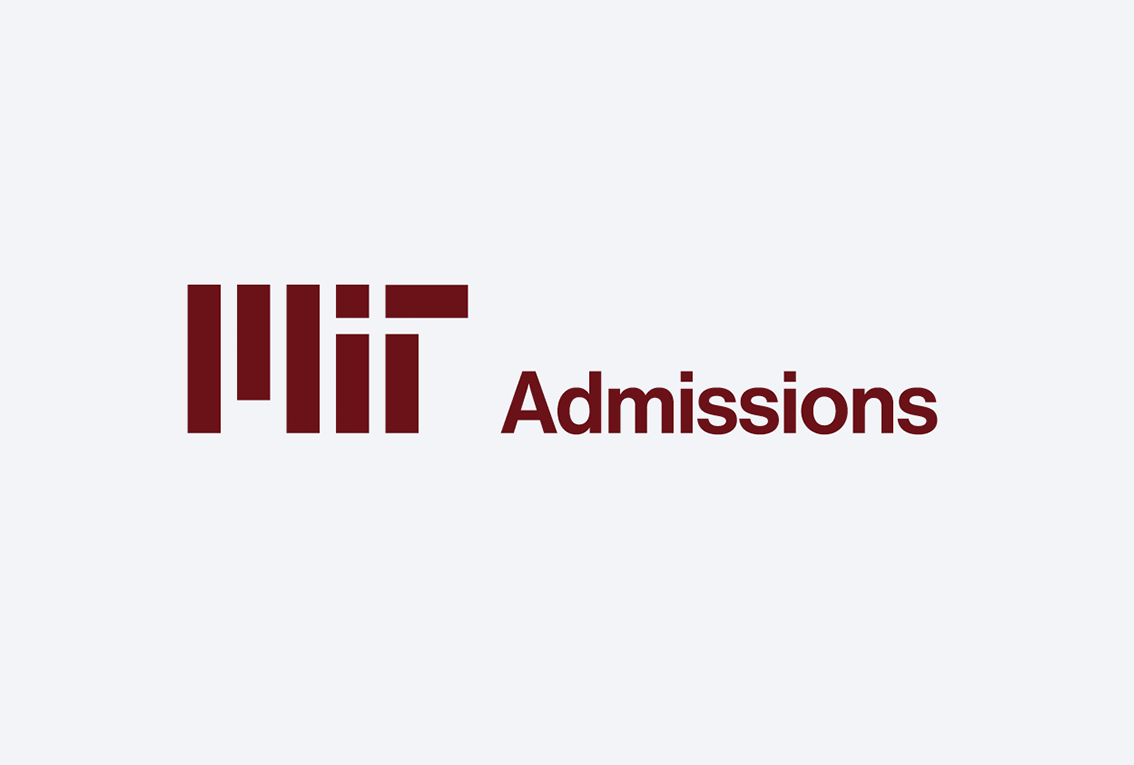 Admissions sub-brand logo in MIT red.