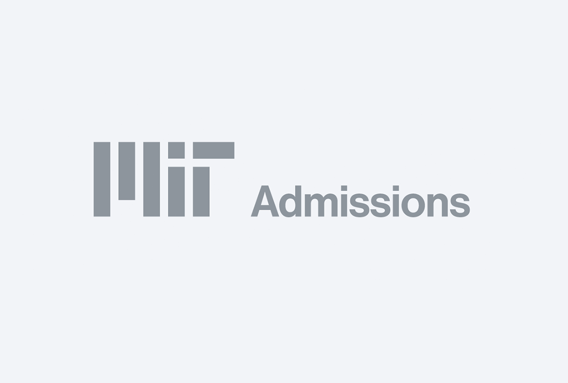 Admissions sub-brand logo in silver gray.