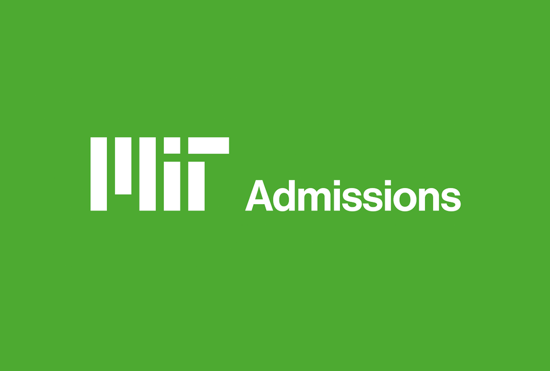 White Admissions sub-brand logo on a green background.