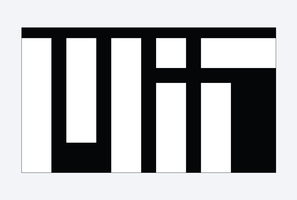 Large white MIT logo on a black background